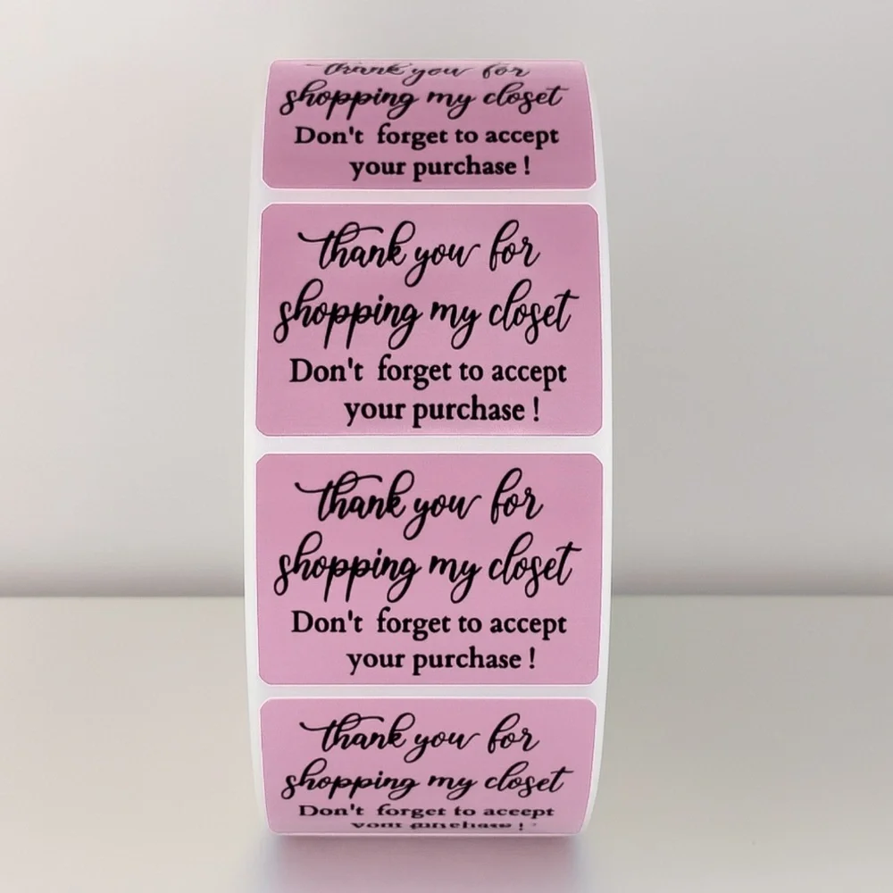 Thank You For Shopping My Closet Stickers Poshmark Labels